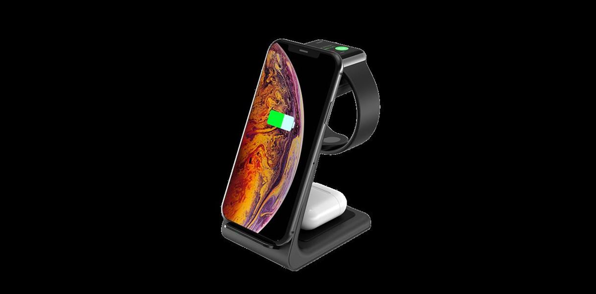 Find en iPhone X trådløs Qi-oplader hos Av-Cables.dk